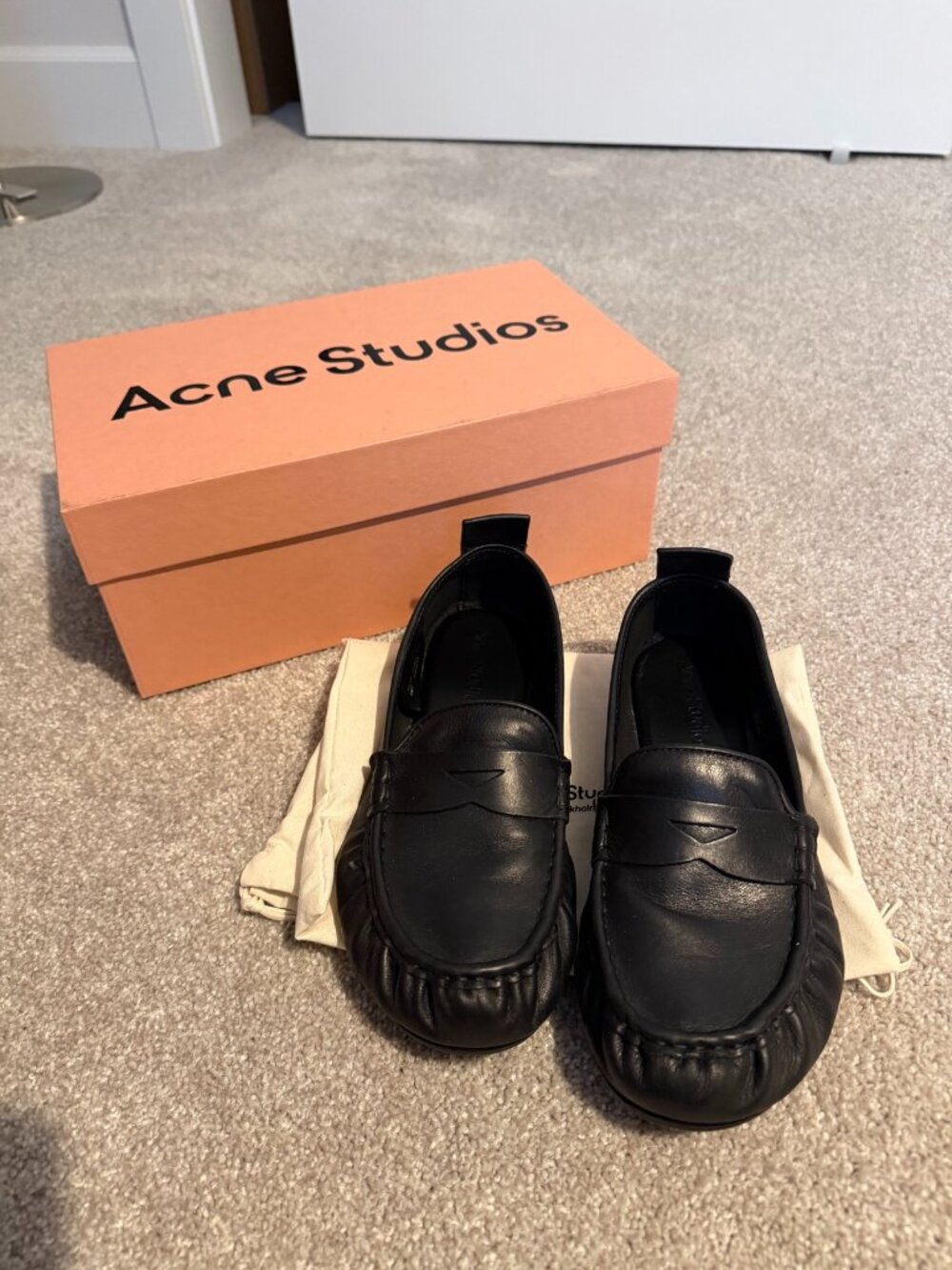 Acne Studios Bojan Leather Loafers Black 38